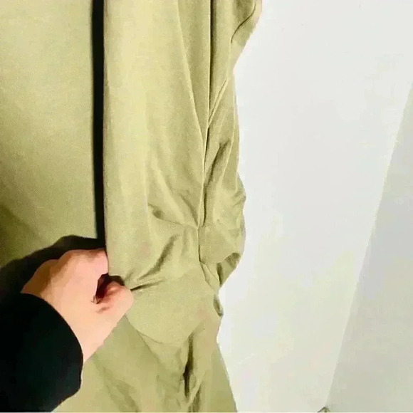 Athleta Della Dress Bodycon Breathable Cotton Shadow Olive Size 2X - Picture 5 of 6